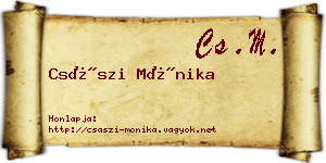 Császi Mónika névjegykártya