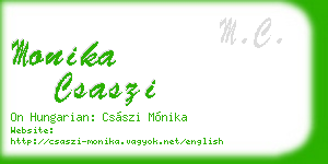 monika csaszi business card