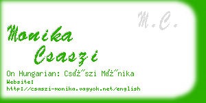 monika csaszi business card